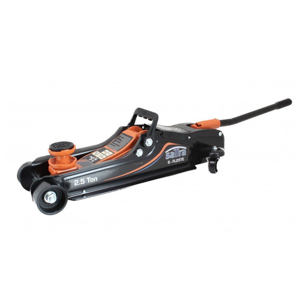 Cric sollevatore auto, martinetto idraulico professionale a carrello con profilo ribassato, 2,5 t altezza di sollevamento 110–360 mm Satra