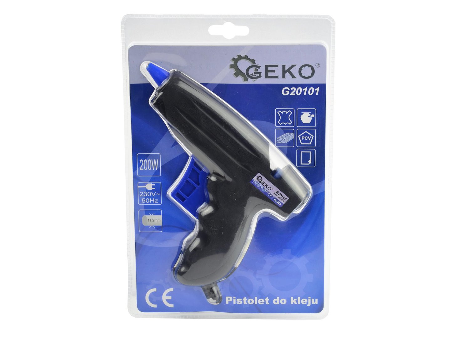 Pistola per colla a caldo,pistola elettrica per saldare con silicone 200w Geko
