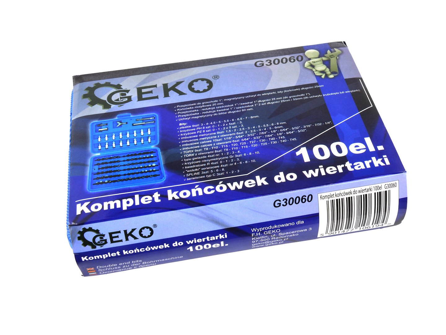 Set inserti per cacciavite , kit punte bits per avvitatore, trapano e cacciavite , punta piatta croce esagonale spline Geko