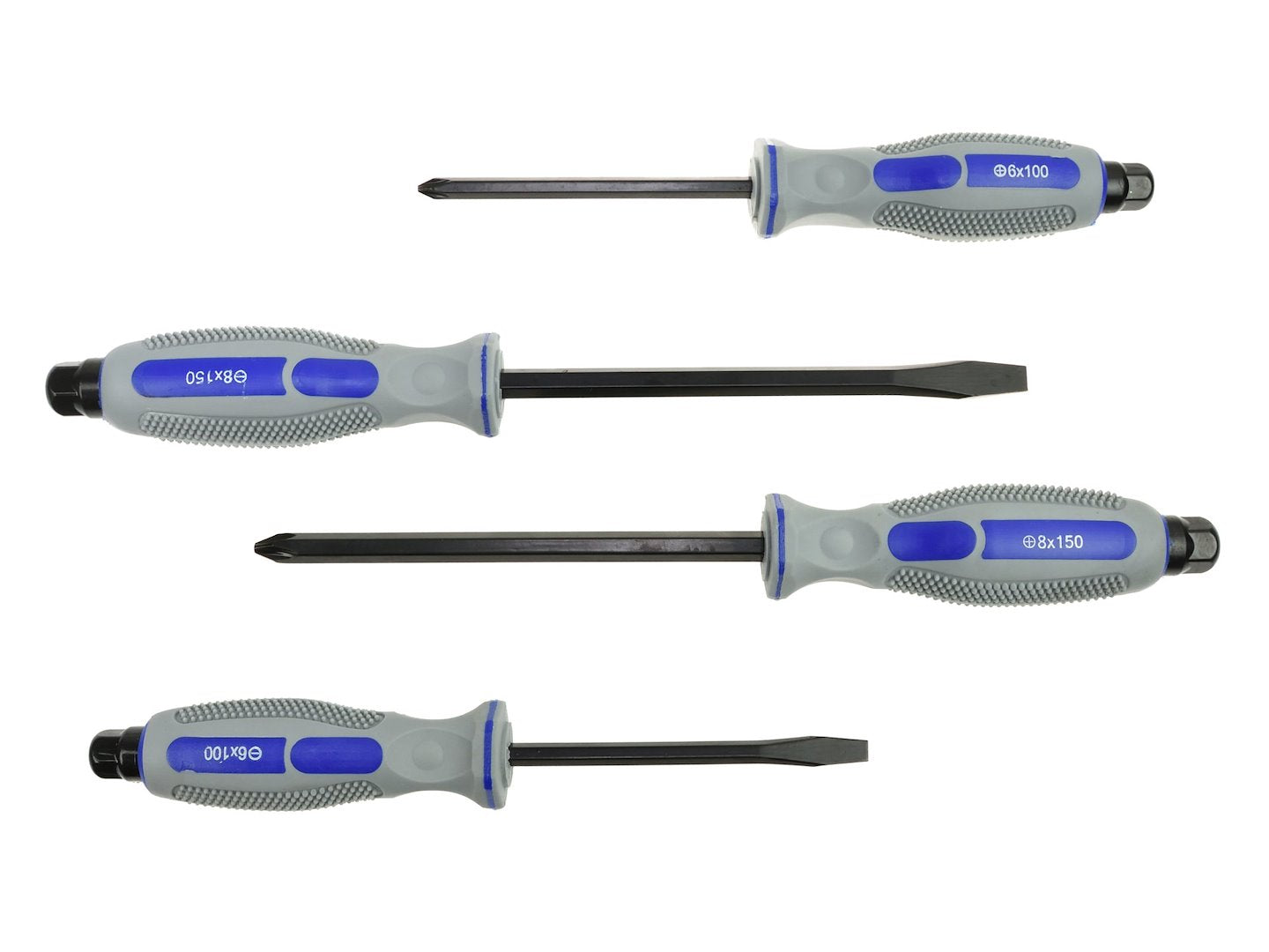 Set di 4 cacciaviti professionali - in acciaio Cr-V con comoda impugnatura, Geko
