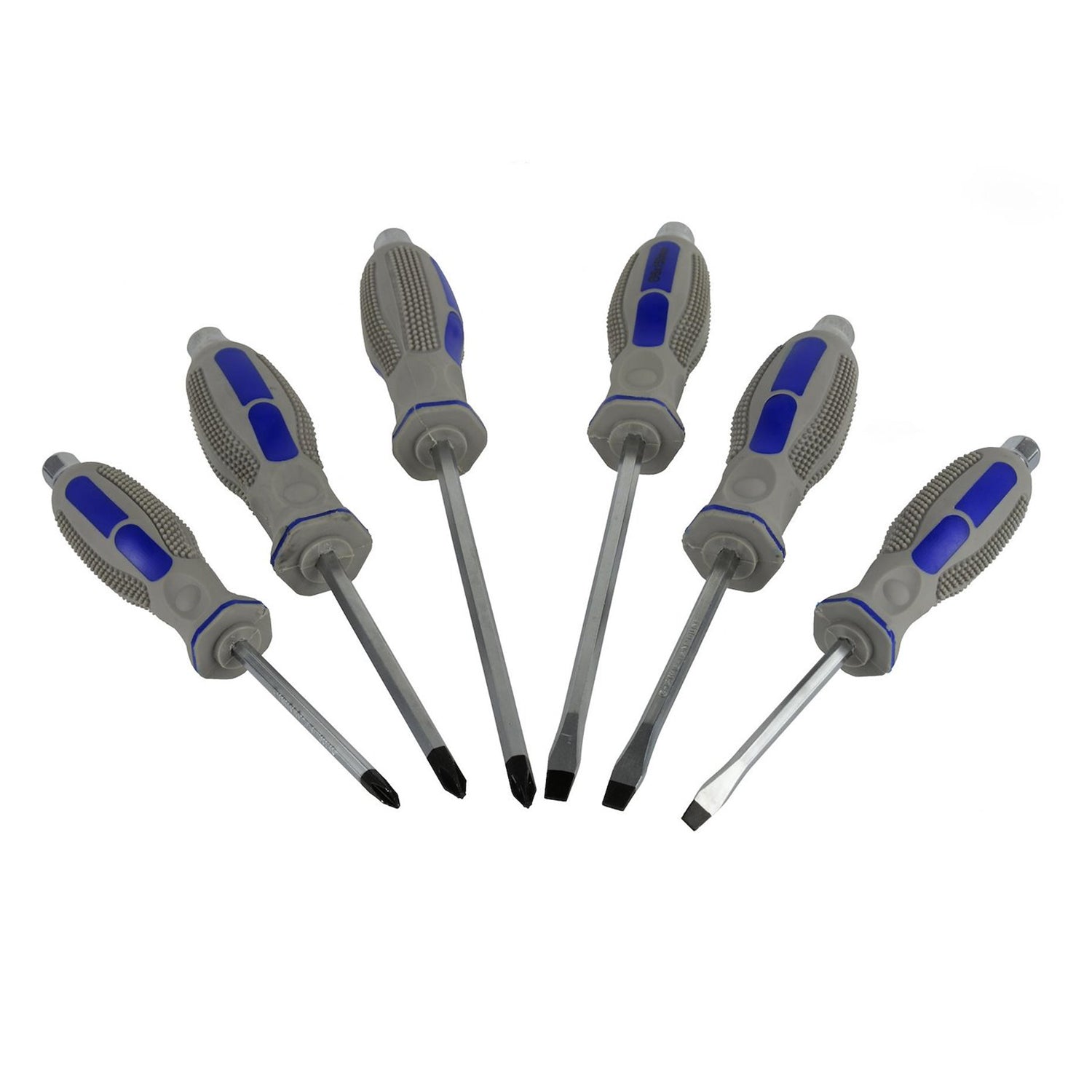 Set di 6 cacciaviti professionali - con comoda impugnatura, teste piatte - giraviti di precisione, in acciaio Cr-V, Geko