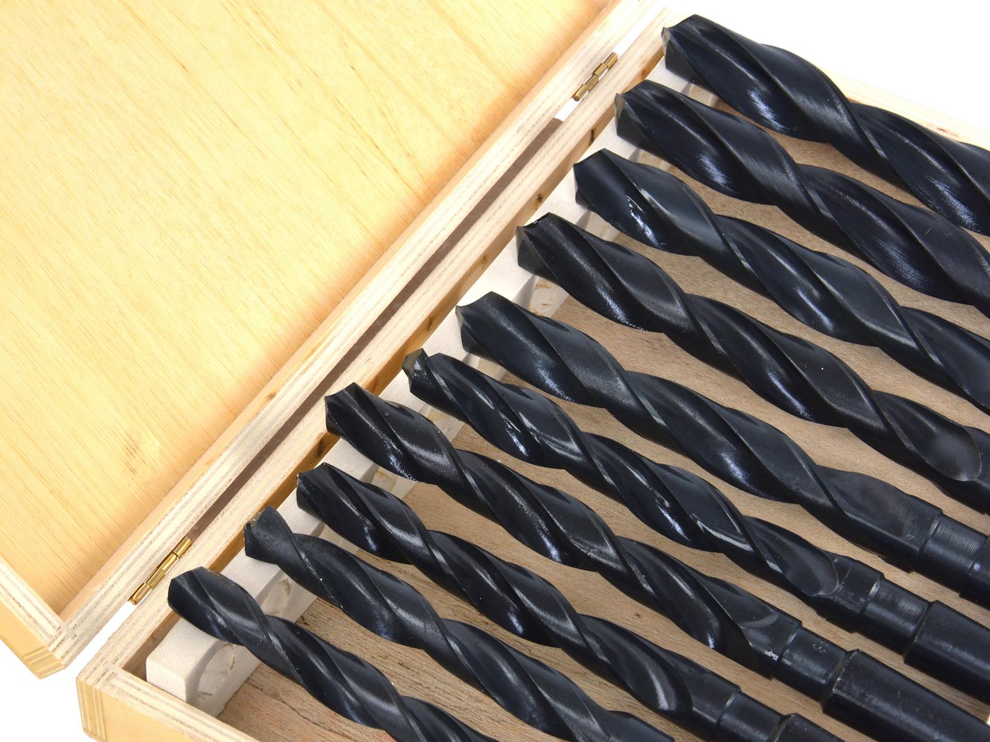 Set 10 punte cono morse MK2 per metallo, 14,5–23 mm – HSS