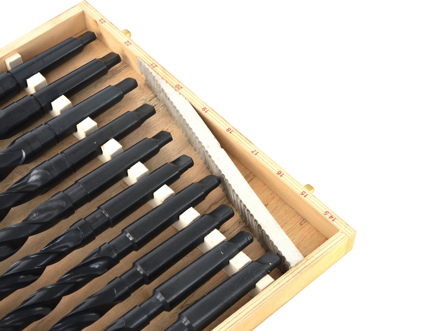 Set 10 punte cono morse MK2 per metallo, 14,5–23 mm – HSS