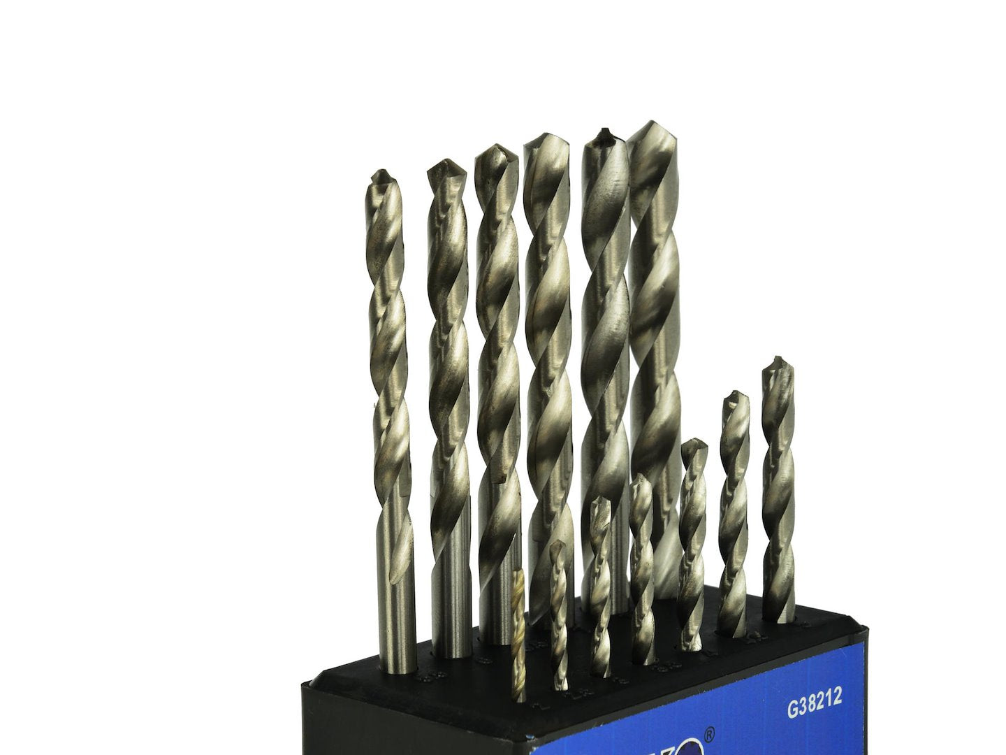 Set di 13 punte trapano professionali, per metallo, 2-8 mm, HSS, attacco cilindrico, punta a 135° gradi