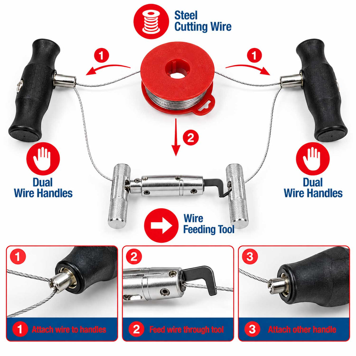 Set strumenti rimozione parabrezza, kit riparazione auto, Gebo Tools