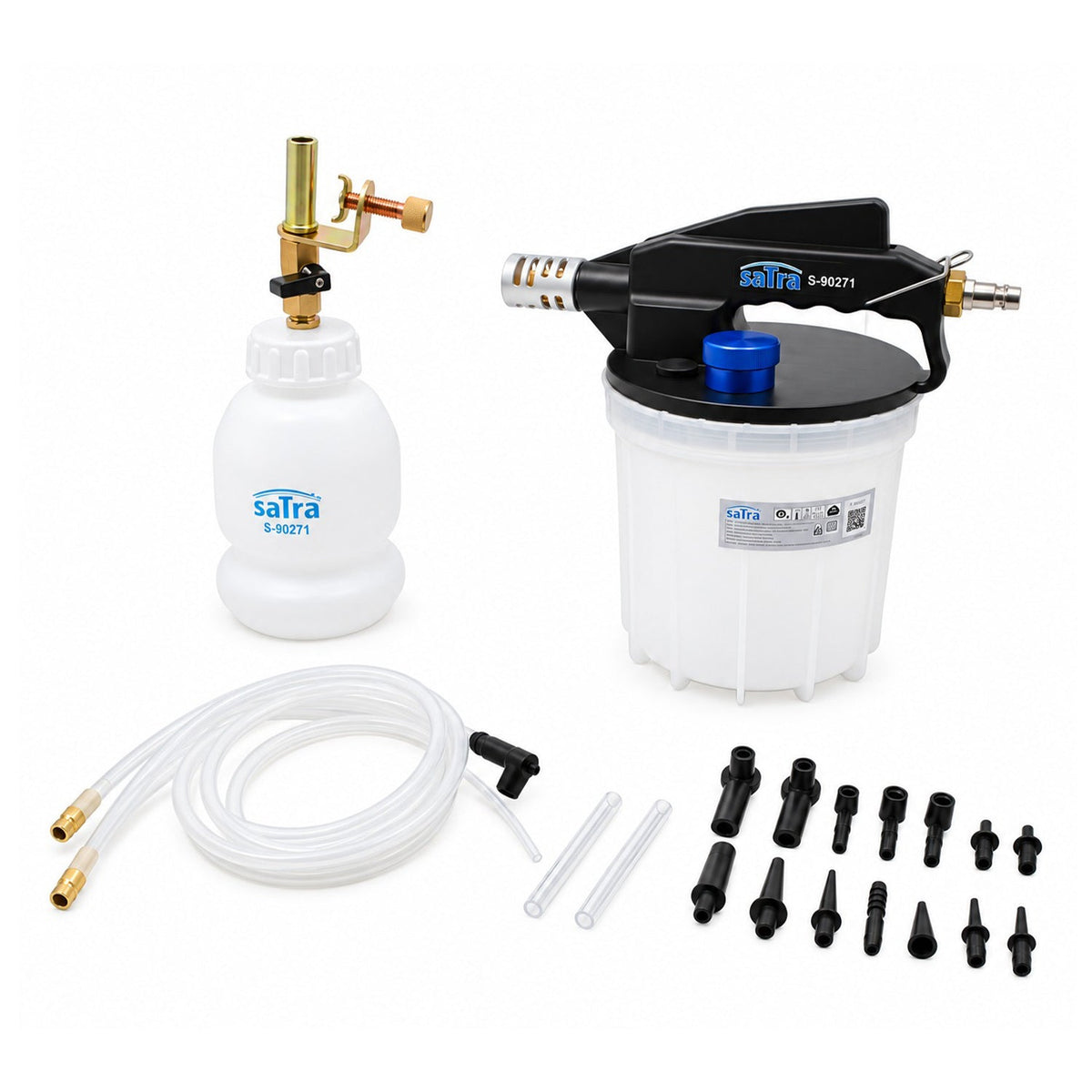 Set-kit dispositivo ad aria compressa per spurgo freni, strumento pneumatico per liquido del freno auto 3 litri Satra