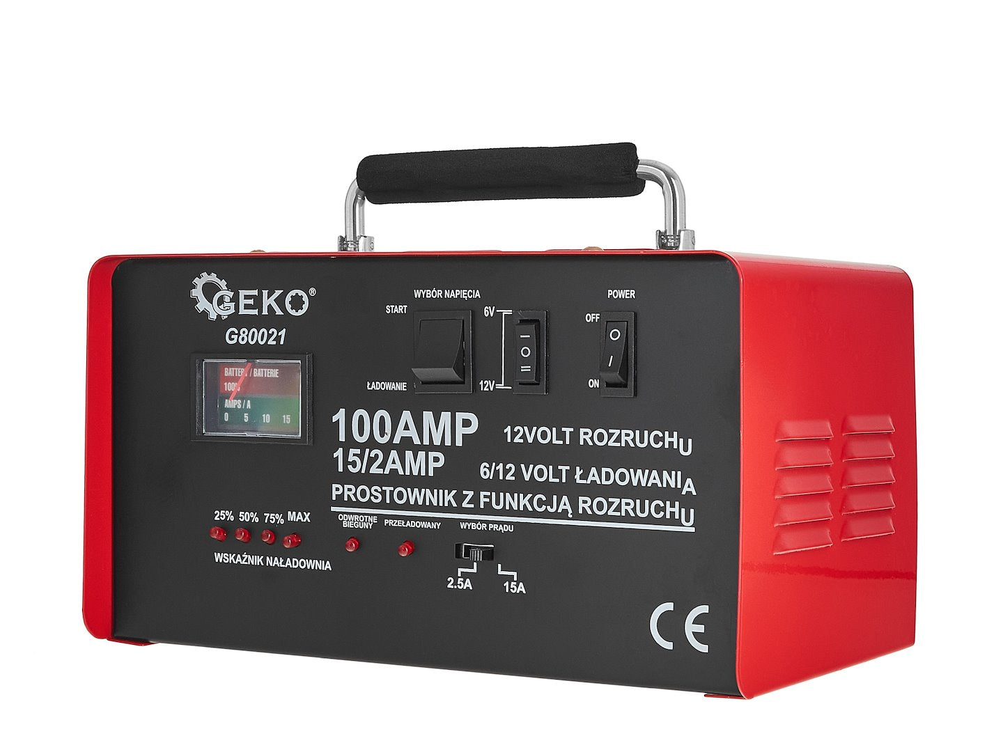 Caricabatterie auto con avviamento 100A, 6/12V, avviatore per batterie auto 20-120 Ah Geko