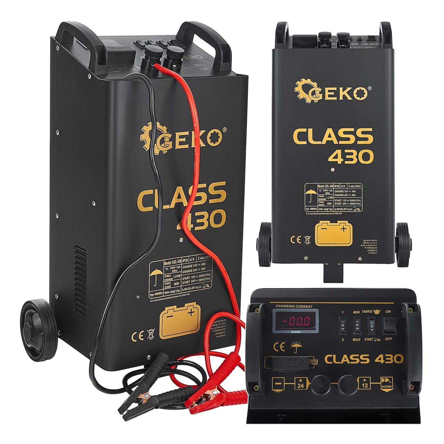 Caricabatteria auto con funzione Booster, avviatore di emergenza con caricabatterie 360A CLASS 430