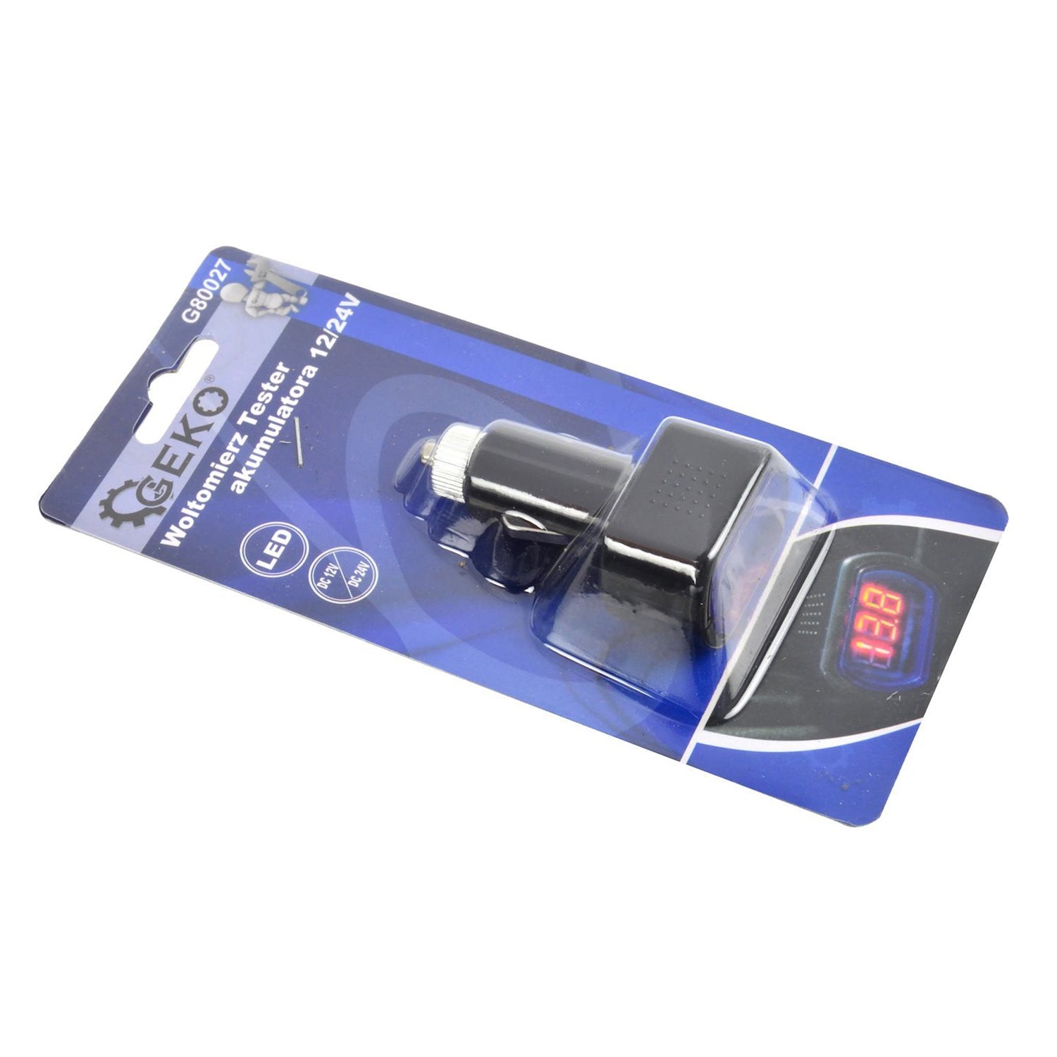 Voltmetro con display digitale a LED, tester batterie auto ,tester di corrente,tester di tensione 12/24 v Geko