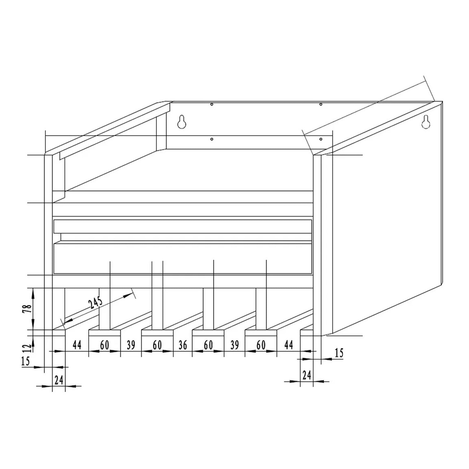 Porta attrezzi-organizzatore da parete per utensili elettrici 3 livelli per officina garage con cassetto e presa 220 V