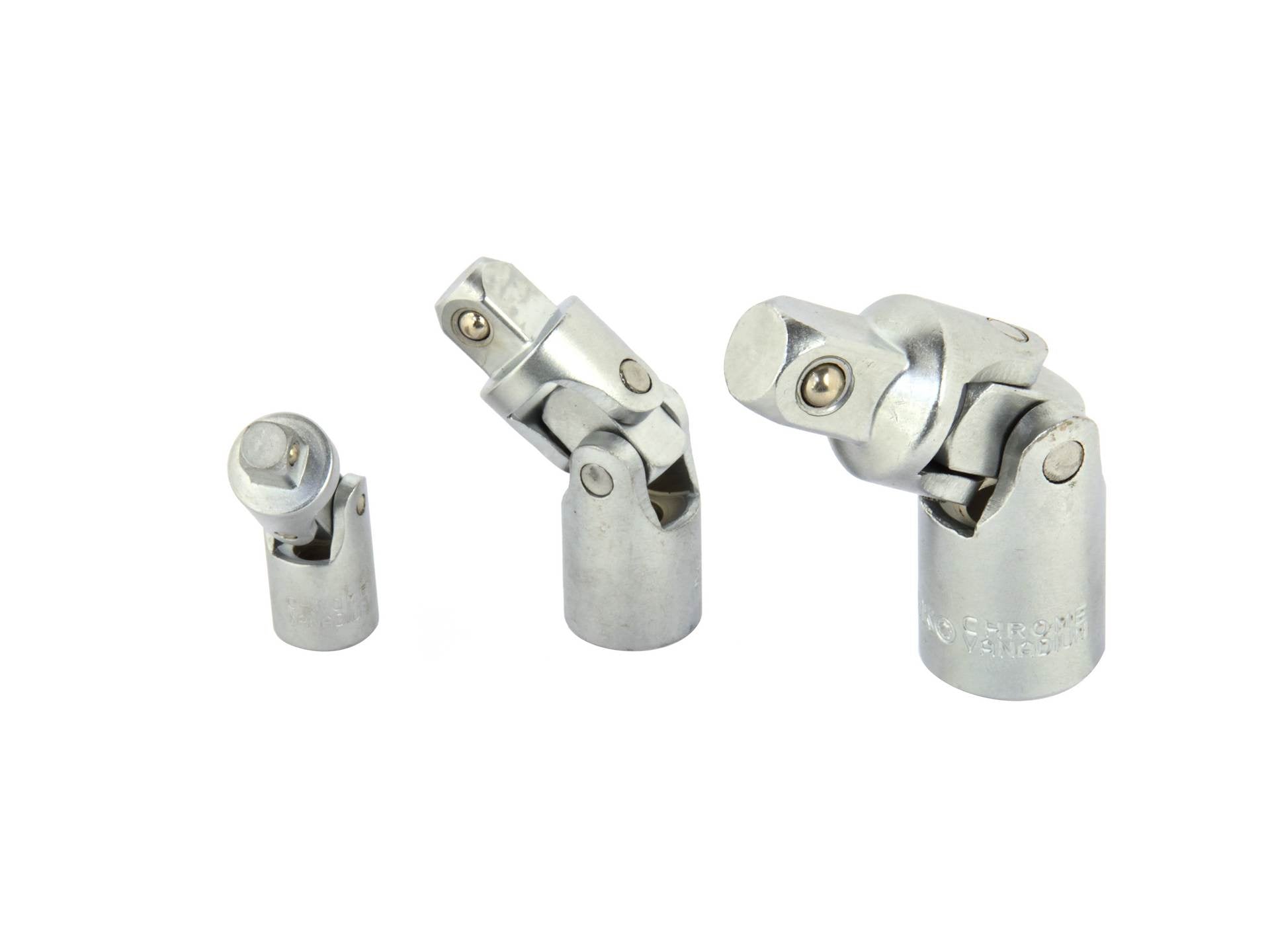 Set adattatori bussola a impatto, per avvitatore a impulsi, con snodo cardanico, 1/4" 3/8" 1/2"