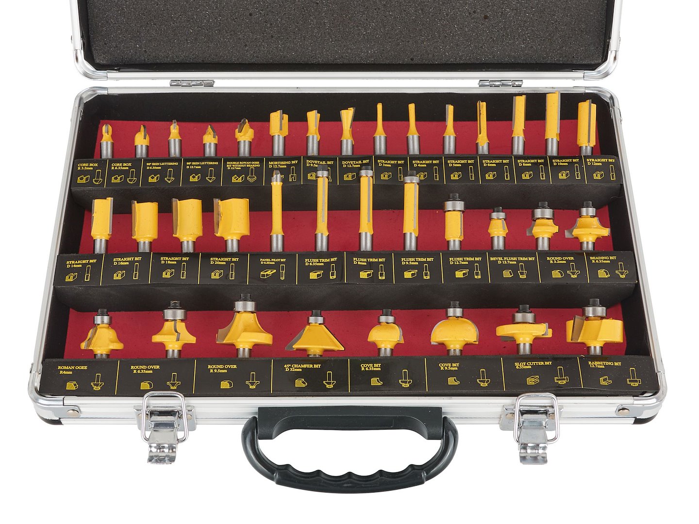 35 pezzi set frese per legno, set di punte per router, Keltin
