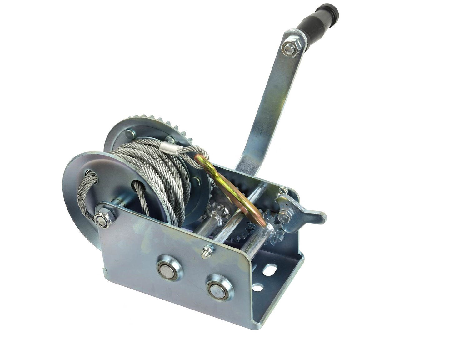 Verricello manuale, portata massima 1134 kg, cavo da 10 m, ideale per traino auto