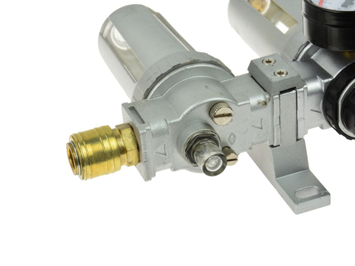 Separatore d'acqua e olio ad aria compressa, riduttore di pressione per compressore, filtro regolatore aria con manometro 1/2 " Geko