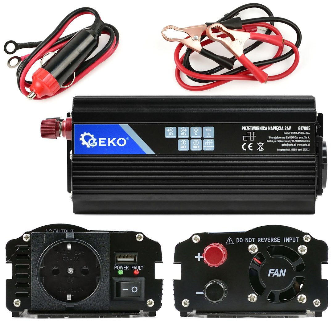 Inverter di tensione , convertitore di tensione 24-220 v 500/1000 w