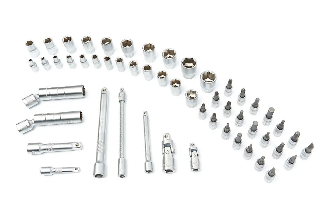 Chiave dinamometrica bici/moto 1/4'' 3/8" pollice, 1–5 Nm, 10–60 Nm, set da 55 pezzi di punte esagonali, Torx, PH, kit chiavi dinamometriche professionali regolabili, portatile per bicicletta, auto, mountain bike tools, Hbm