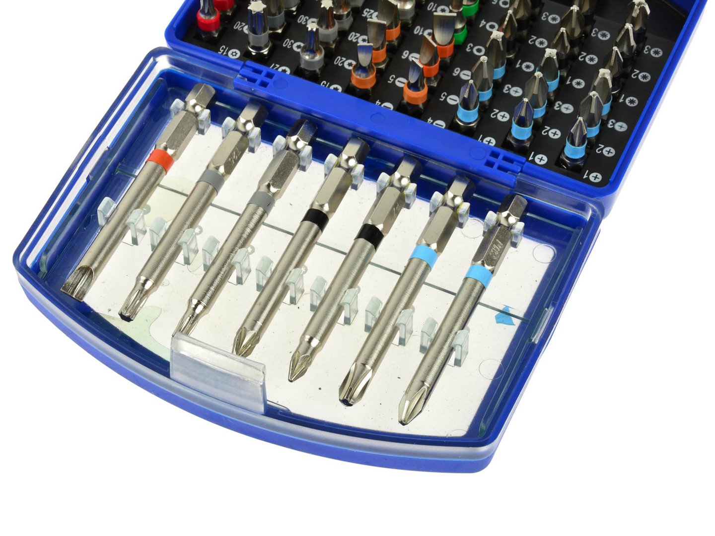 Set di punte e bit (con bit e portabit universale, accessorio per avvitatore a impulsi), set di bit di avvitamento, pH, PZ, S, H, Torx accessori trapano e cacciavite, 56 pezzi Geko