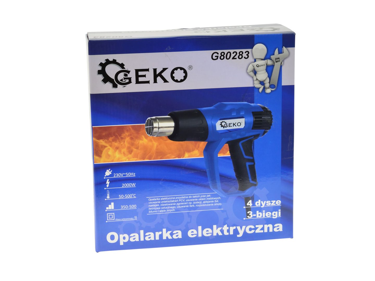 Pistola ad aria calda 2000w, termosoffiatore elettrico con 4 accessori,Geko