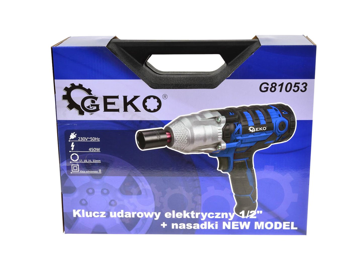 Avvitatore a impulsi a batteria 1/2", 450 Nm 230 V, avvitatore elettrico bussole, ideale per auto, camion, garage, officina, Geko