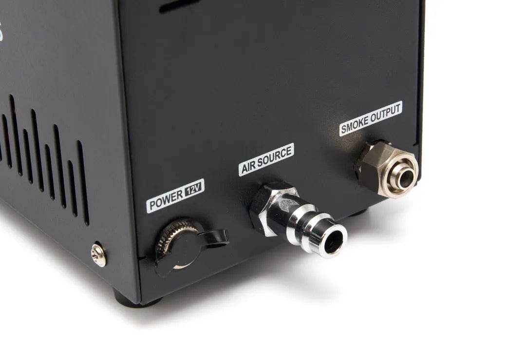 Macchina fumogena EVAP automotive pompa d'aria incorporata, generatore di fumo per individuazione perdite circuiti auto, tester di rilevamento perdite di fumo per tutte le auto dc 12v, moto, camion leggeri, barche, atv, motoslitte ect., con accessori, Hbm