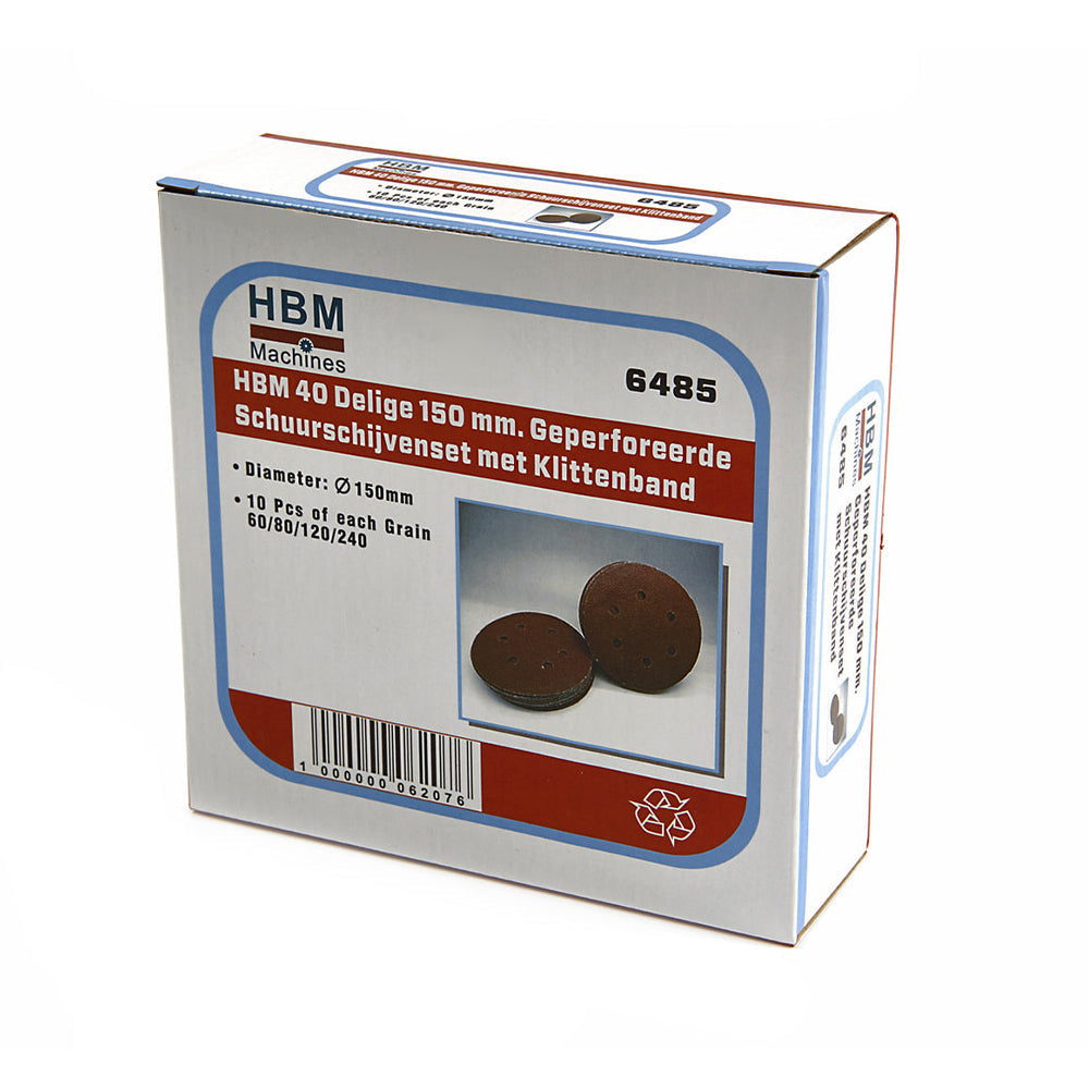 Dischi abrasivi 150mm dischi carta abrasiva kit di levigatura dischetti abrasivi, per lucidatura dischi abrasivi a grana diversa, per metallo e legno 40 pezzi