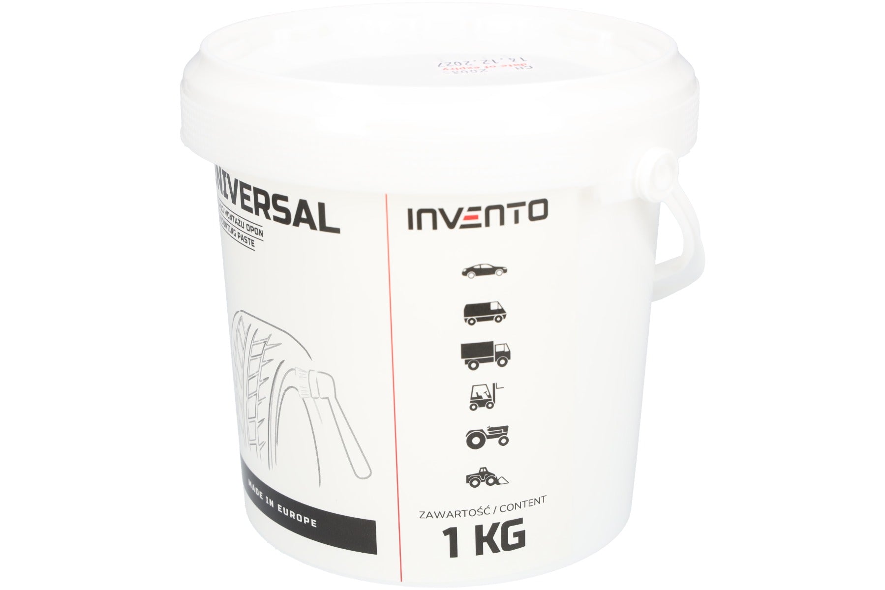 Pasta per il montaggio pneumatici, secchio da 1 kg, Invento
