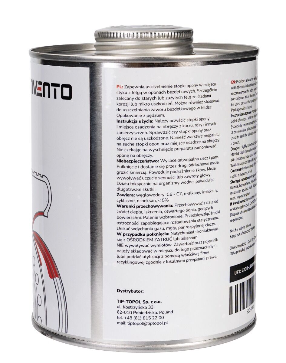 Sigillante per pneumatici, con pennello 1 l Invento