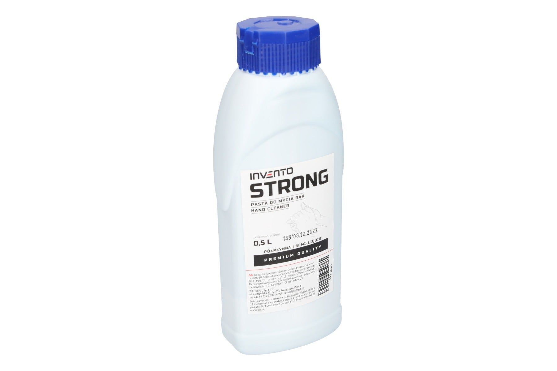 Gel detergente per mani 0,5 l, lavamani Strong Invento