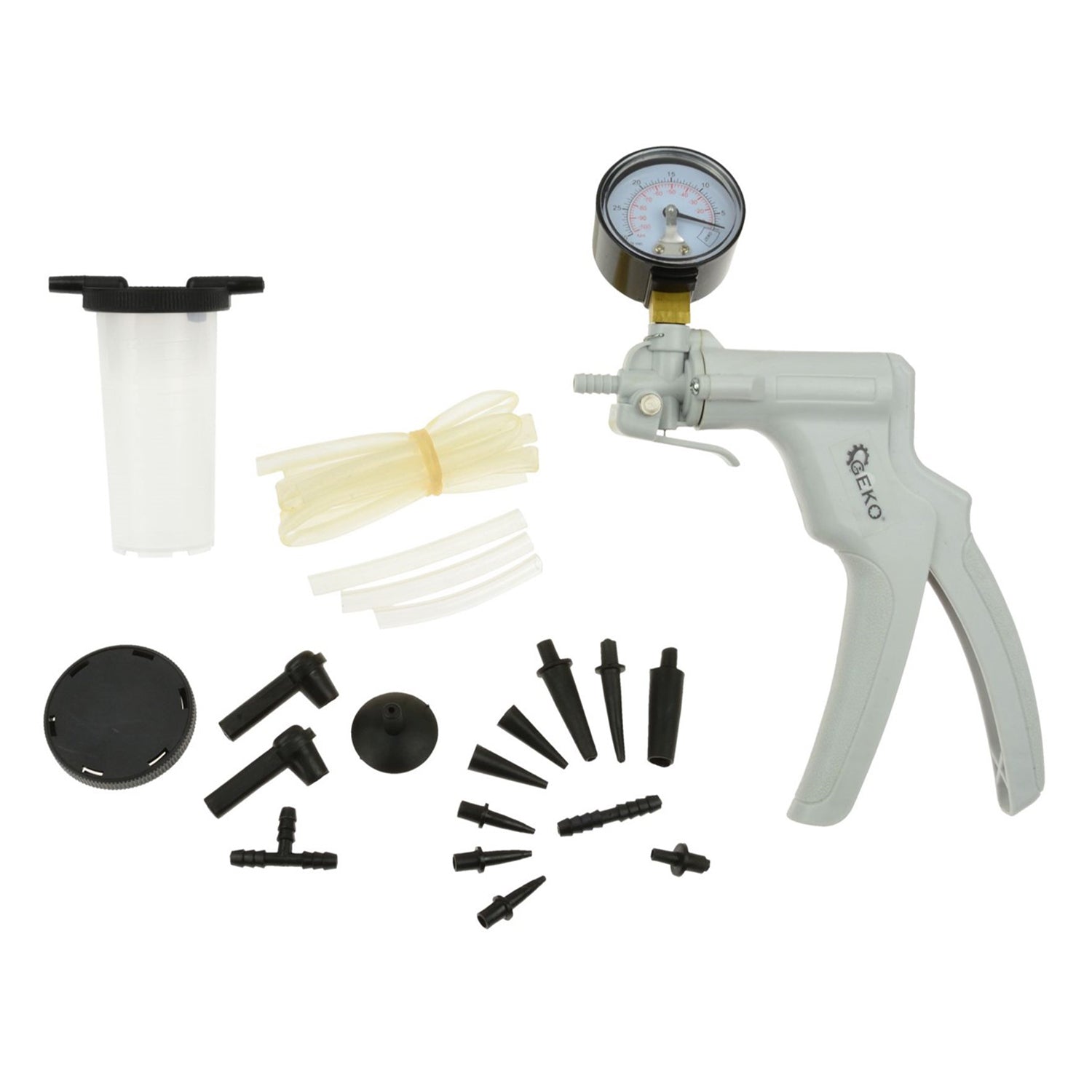 Pompa a vuoto manuale ,pompa con vacuometro per liquido freni, tester del vuoto Geko