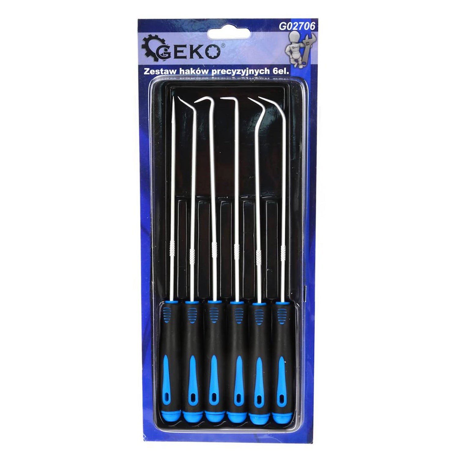 Set 6pz attrezzi ganci per rimozione guarnizioni anelli O-ring paraolio kit, set di ganci per guarnizioni O-ring, Geko