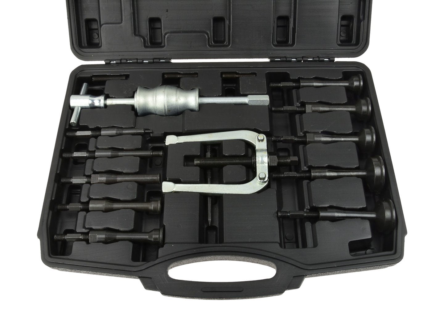 Set estrattore per boccole e cuscinetti interni , kit attrezzi per la rimozione boccole e cuscinetti 8–58 mm, 17 pezzi Geko