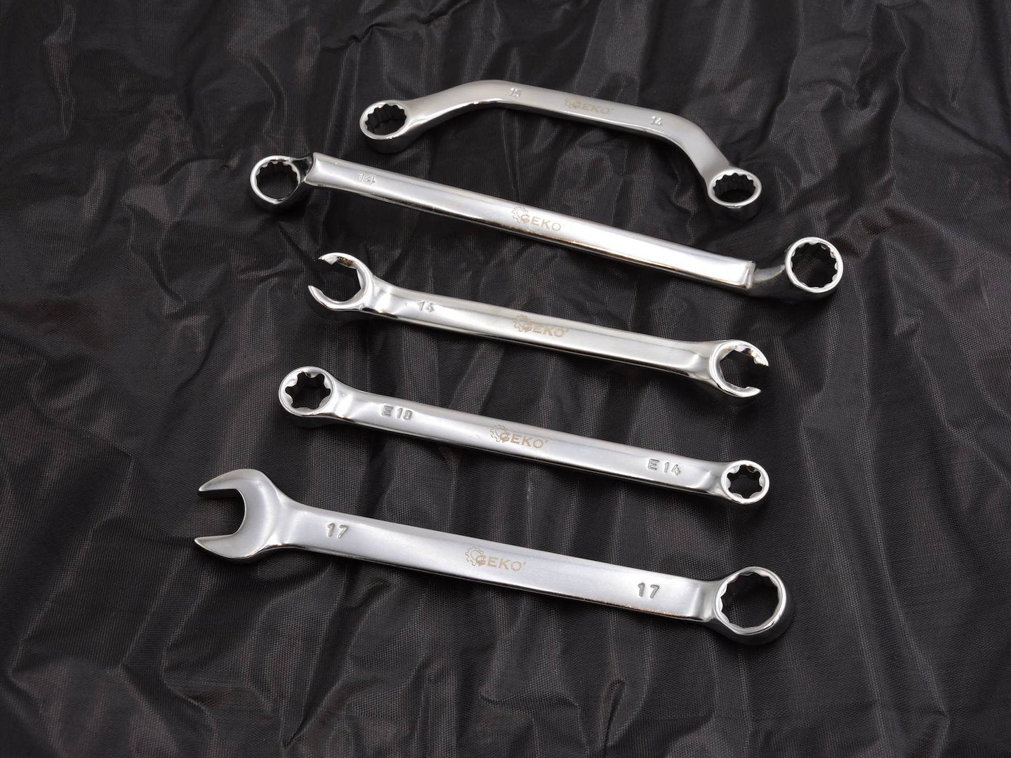 Set 47 chiavi combinate fisse e stella 12 punti freni Torx poligonali, Geko
