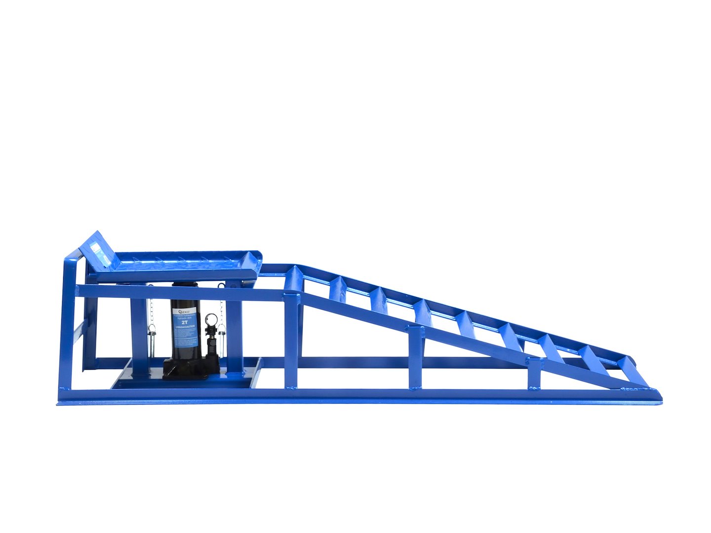 Rampa di sollevamento con martinetto idraulico altezza regolabile 2000 kg per pneumatici max 230 mm, rampa di accesso rampa jack rampa di sollevamento rosso
