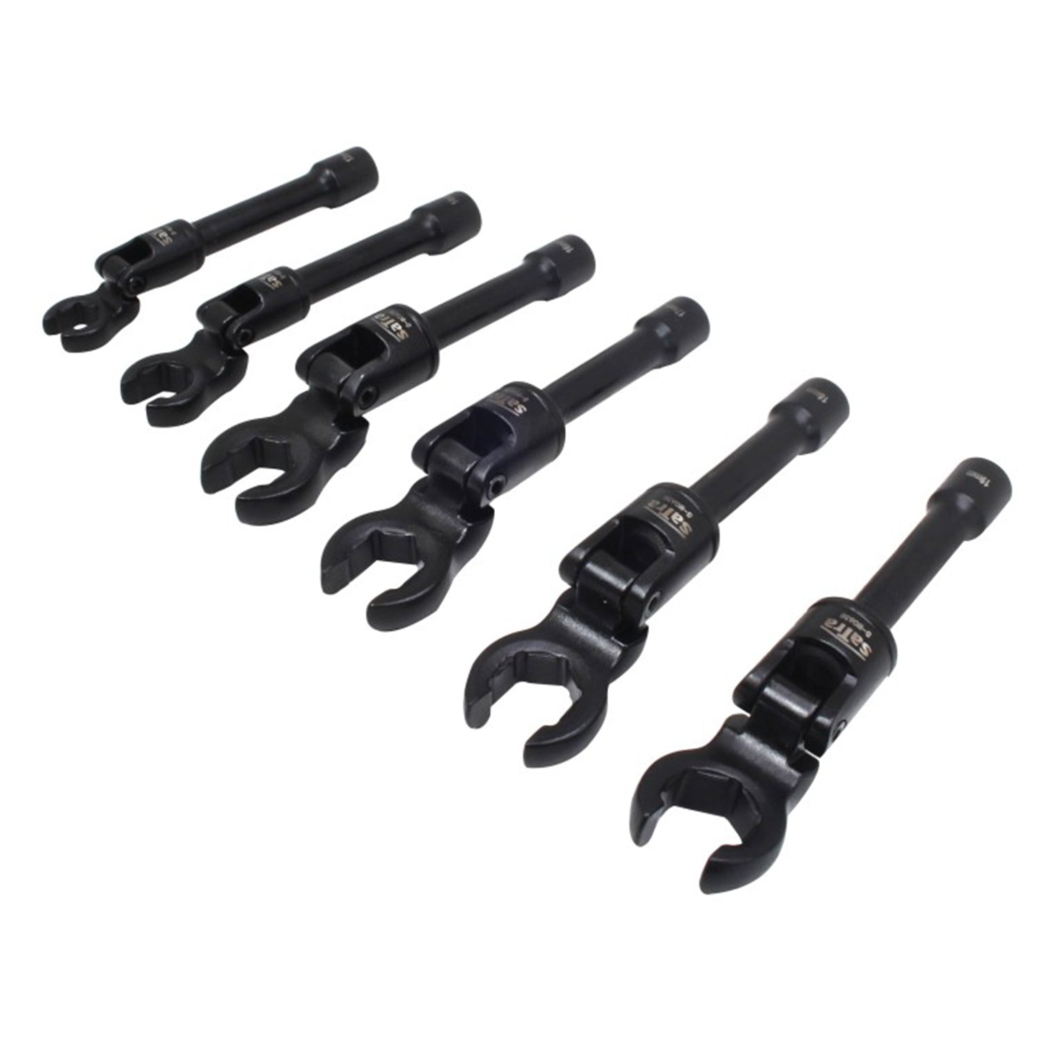 Set di chiavi a bussola per iniettore diesel, set 6 chiavi poligonali aperte per raccordi carburatori iniettori, 3/8", 12-19 mm