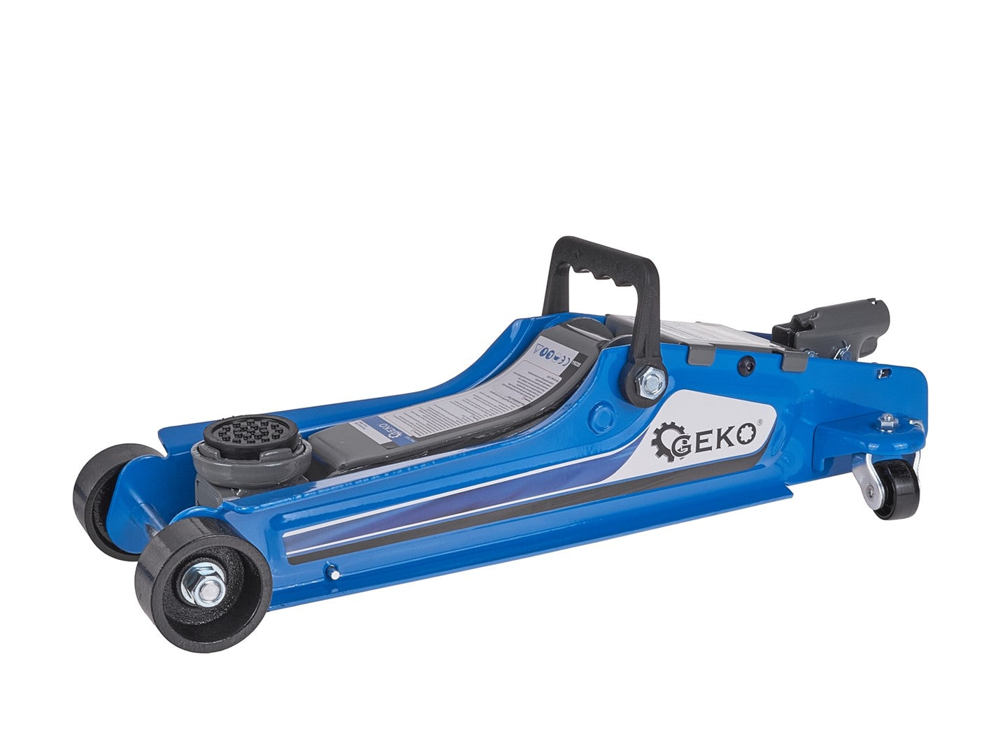 Cric sollevatore auto, martinetto idraulico professionale a carrello con profilo ribassato, 2,5 t Geko