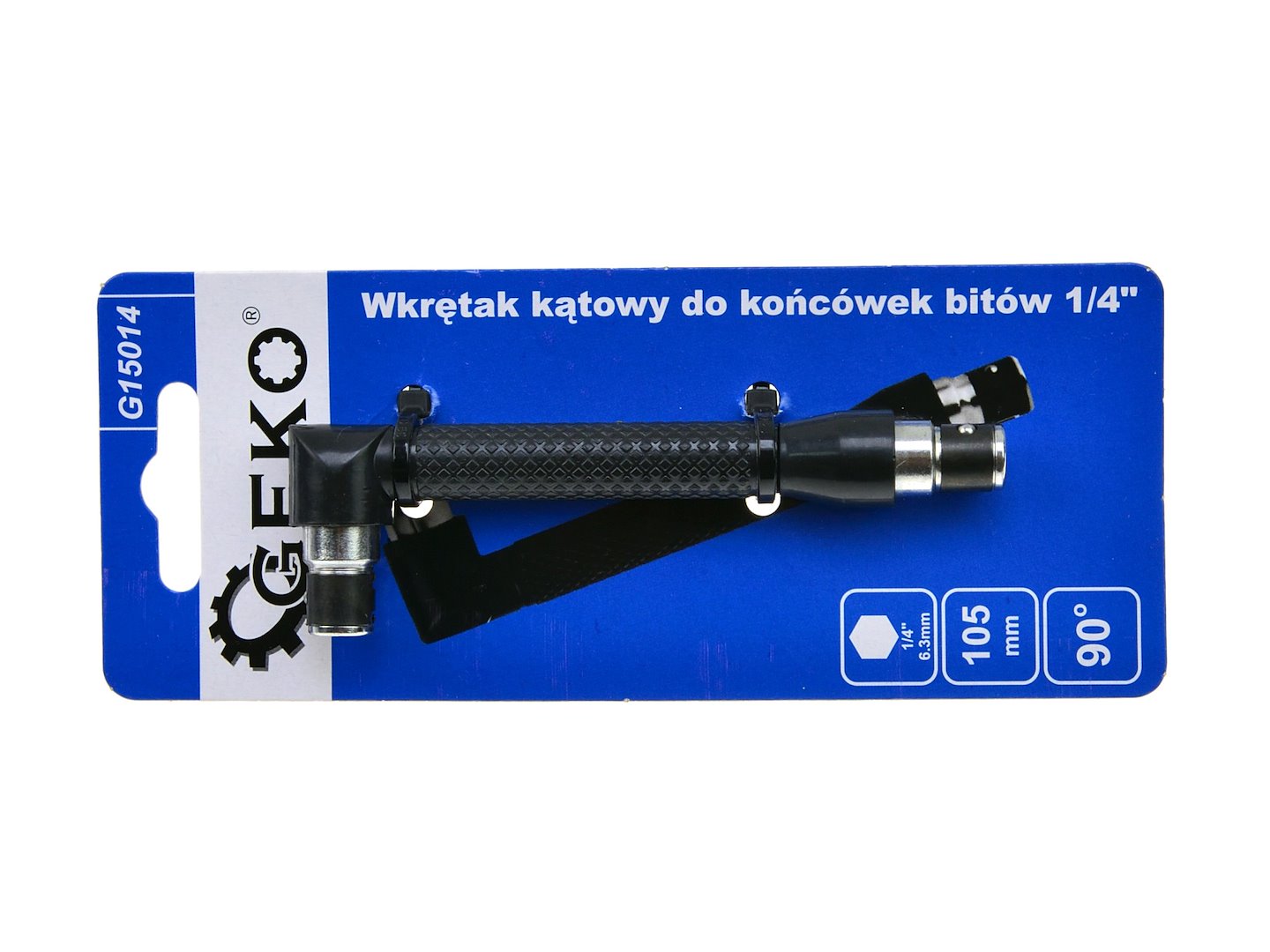 Prolunga adattatore angolare a 90° per inserti 1/4'' 105 mm Geko