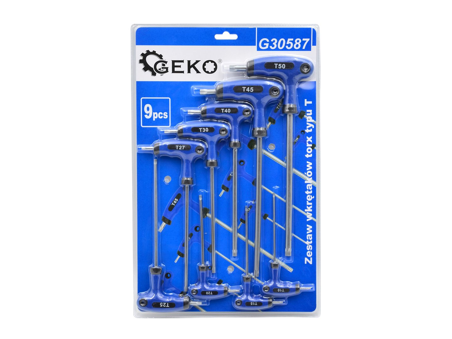 Set di chiavi Torx con manico-impugnatura a T, T10-T50, design a due punte per viti Torx, set da 9 pezzi per fai da te, strumento di riparazione bici auto