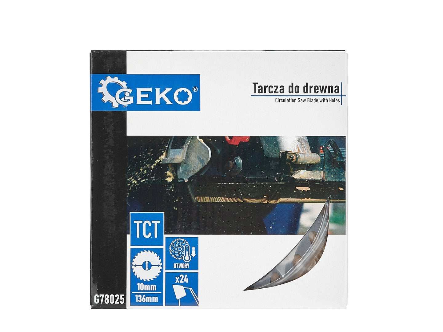 Lama per sega circolare Ø 136 mm × 10 mm × 24 denti, con punte in TCT-carburo di tungsteno, ideale per legno