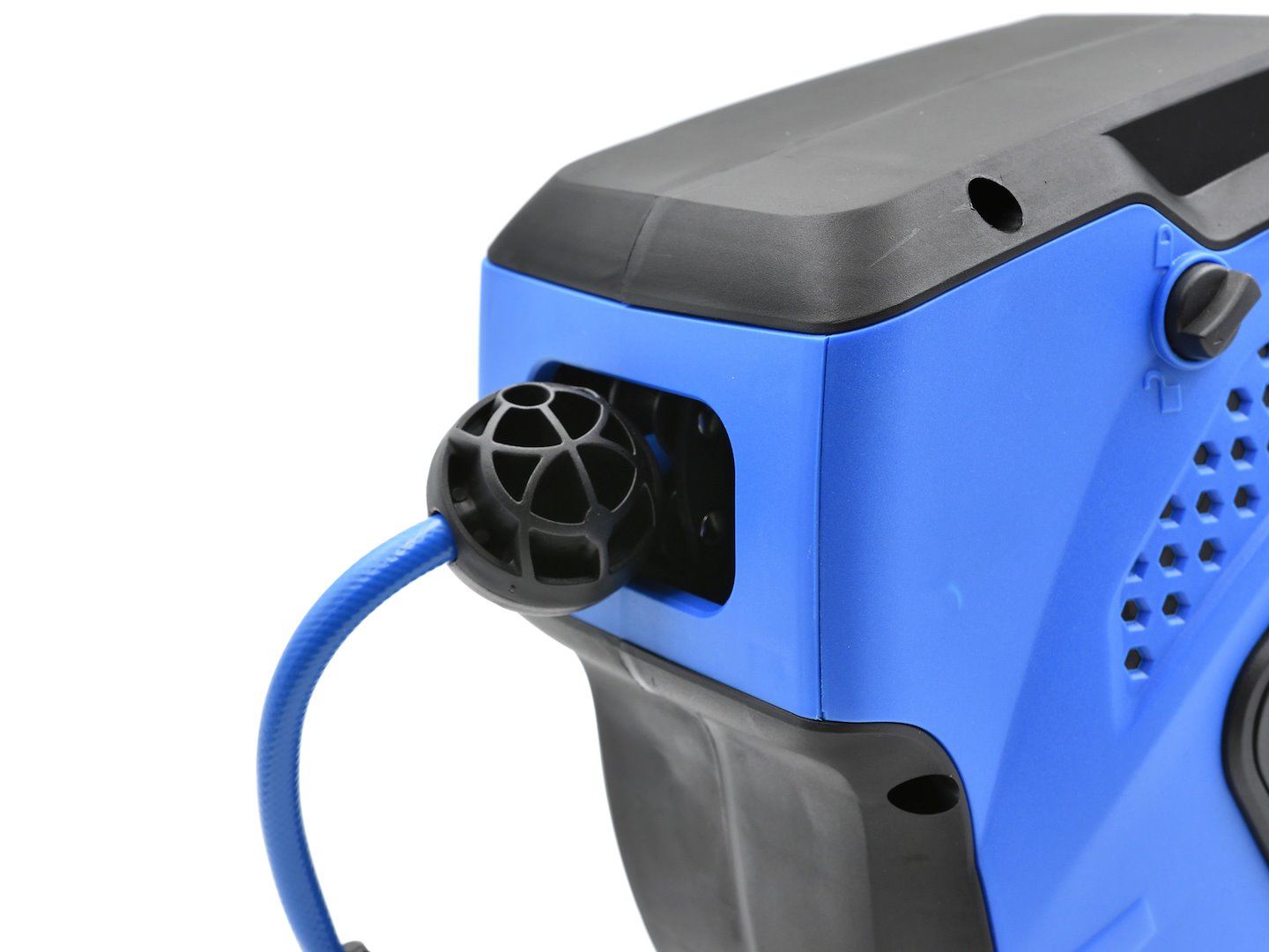 Avvolgitubo aria compressa con tubo professionale 14 m, fissaggio a parete sistema blocco automatico riavvolgitore auto stop, accessorio compressore salvaspazio, Geko