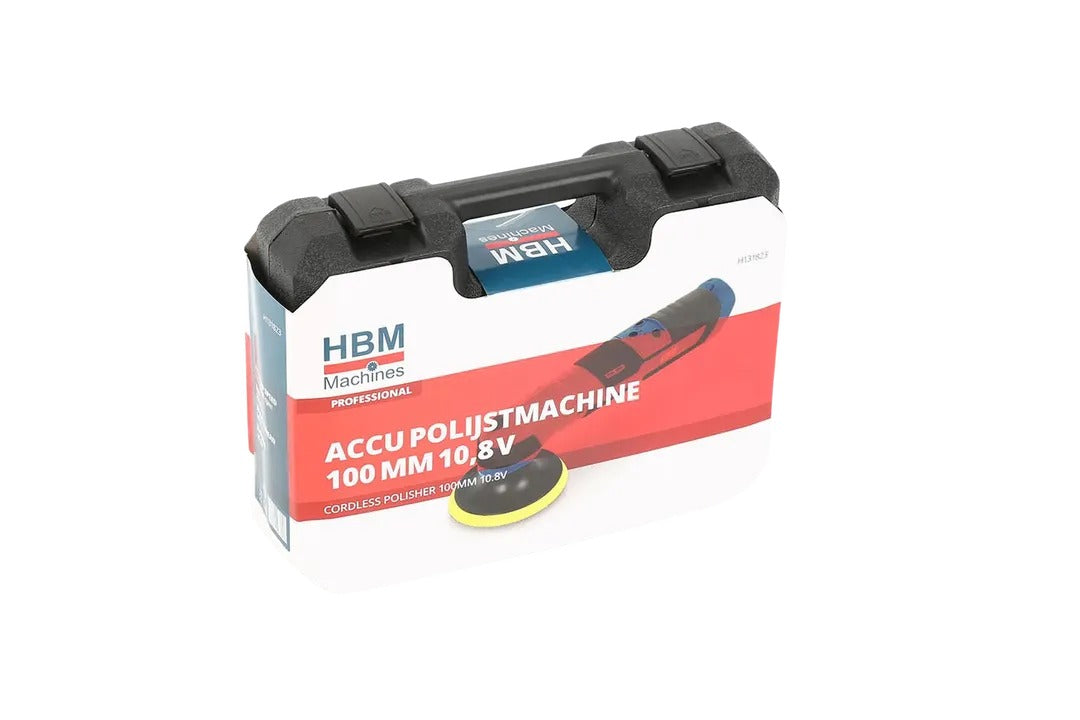 Lucidatrice auto senza fili, lucidatrice elettrica portatile a batteria, velocità regolabile 1.500-3.000giri/min, set per auto polishing e cura della vernice, 10,8 V Hbm