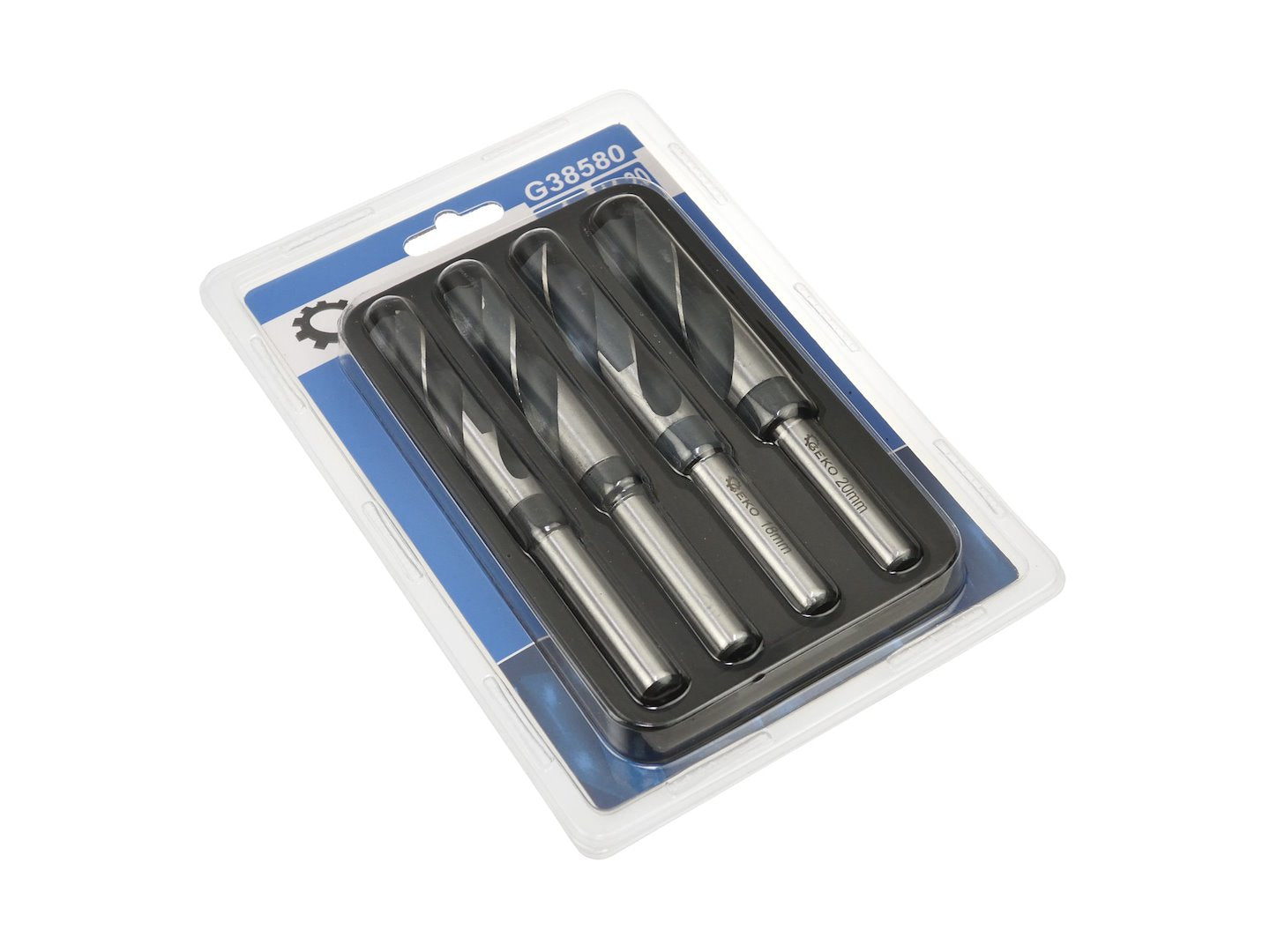 Set di 4 punte trapano HSS 4241 per metallo, set punte trapano professionali, - 14, 16, 18, 20 mm - Geko