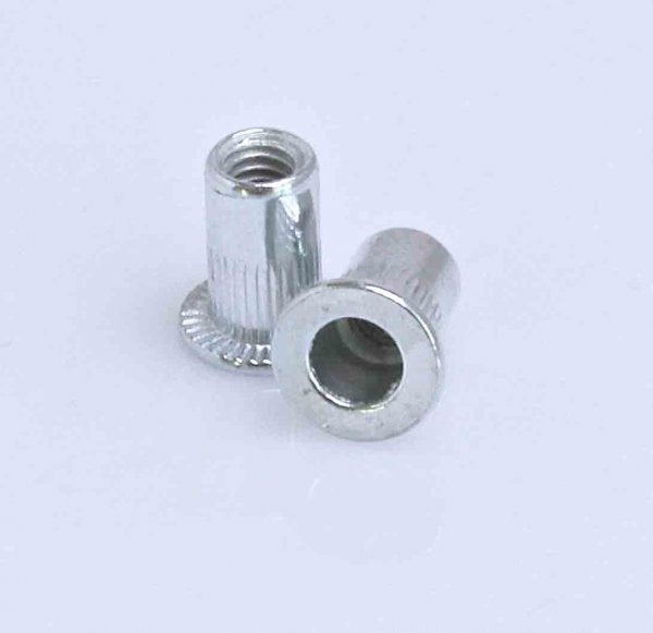 Set di 50 rivetti filettati, rivetto dadi di assortimento, dado per inserti, dado rivetto - M4 in acciaio