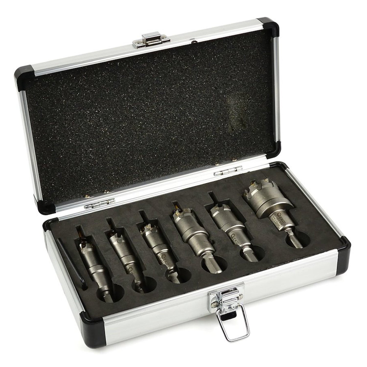 Kit di 6 seghe a tazza TCT con punta in carburo di tungsteno, 16-35 mm, punte per trapano con punta pilota placcata in titanio, per metallo, acciaio, ferro, legno, plastica, ghisa, metalli non ferrosi, Geko
