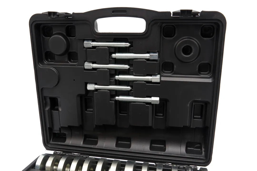 Set di attrezzi per cuscinetti ruota, strumento estrattore di mozzi ruota, cuscinetti sferici, utensili per unità cuscinetto mozzo, kit di smontaggio per VW per Audi, Opel, Fiat, BMW, Ford, 31 pezzi Hbm