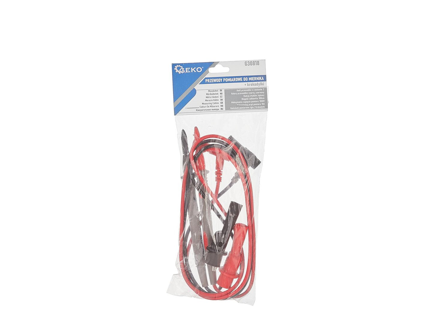 Cavi di misura silicone, puntali tester per multimetro con prolunga di prova, pinze a coccodrillo, sonda di prova e stantuffo mini-anci per multimetri, Geko