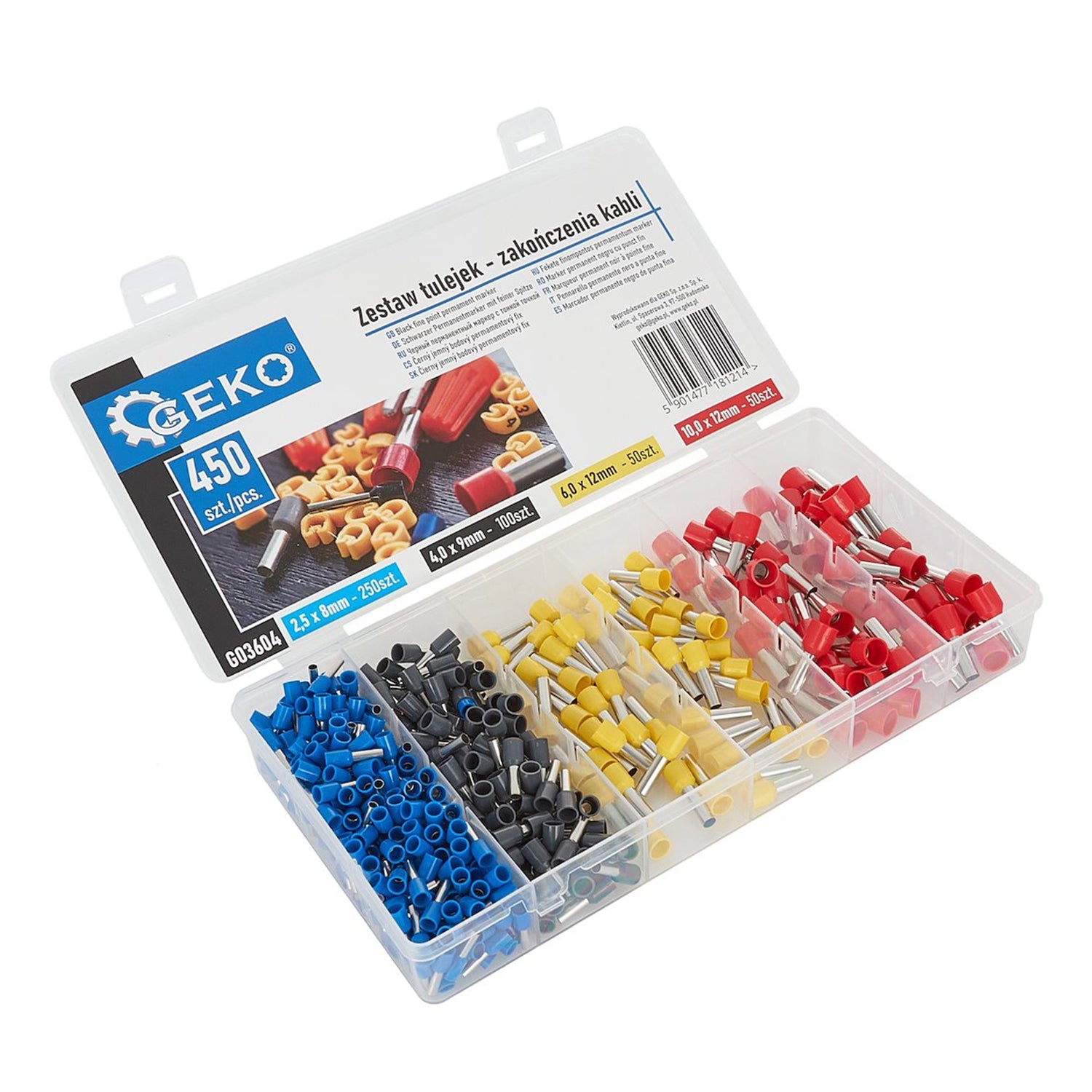 Set di tubi termoretraibili, colore nero, rosso, giallo, blu per cavi di isolamento, kit di tubi termorestringenti, assortimento per avvolgimento di cavi isolanti elettrici, 450 pezzi Geko