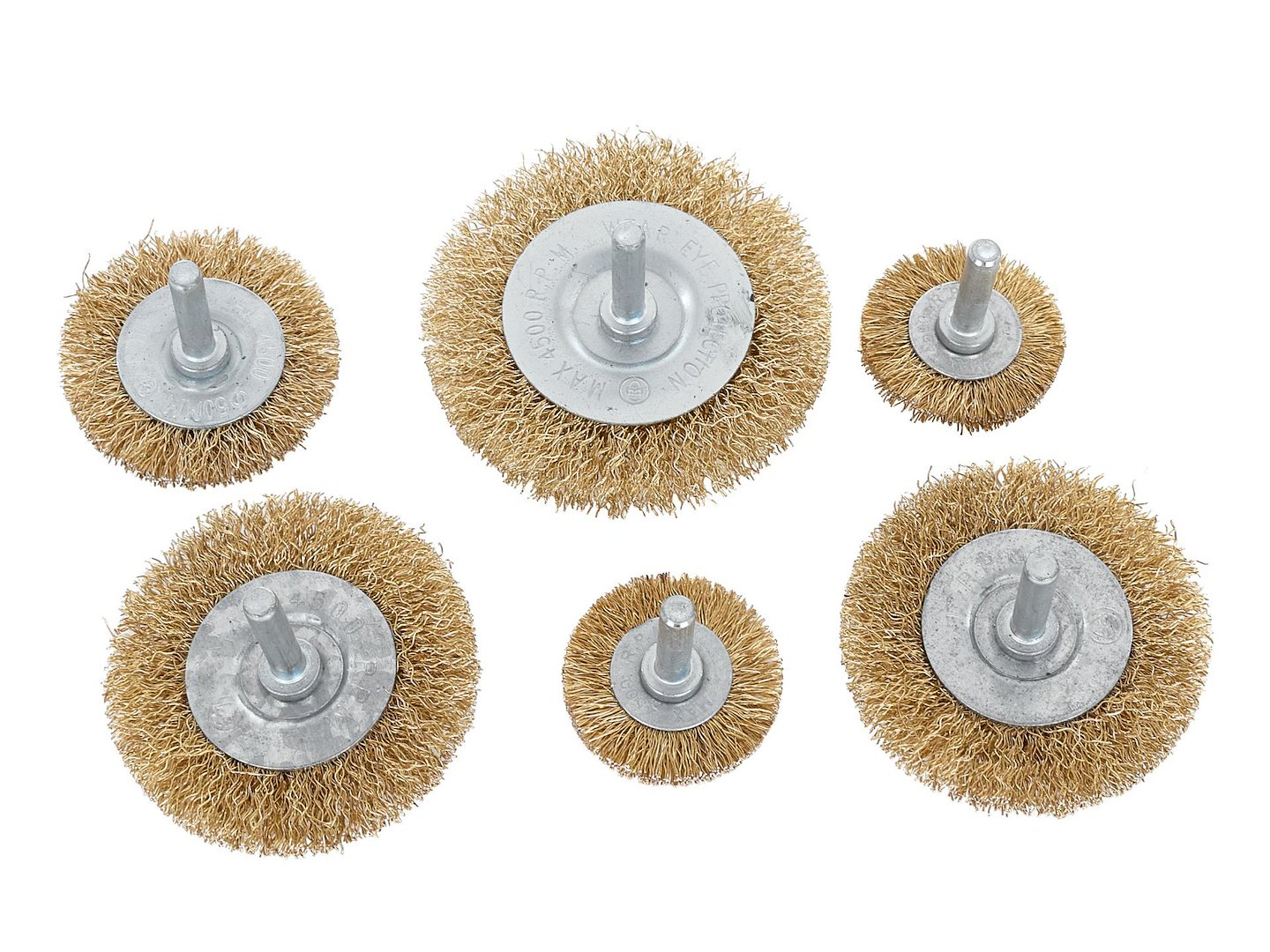 Spazzole trapano metalliche, set spazzole metalliche per trapano - spazzola a disco, spazzole/spazzola circolare abrasive per trapano, 6 pezzi Geko