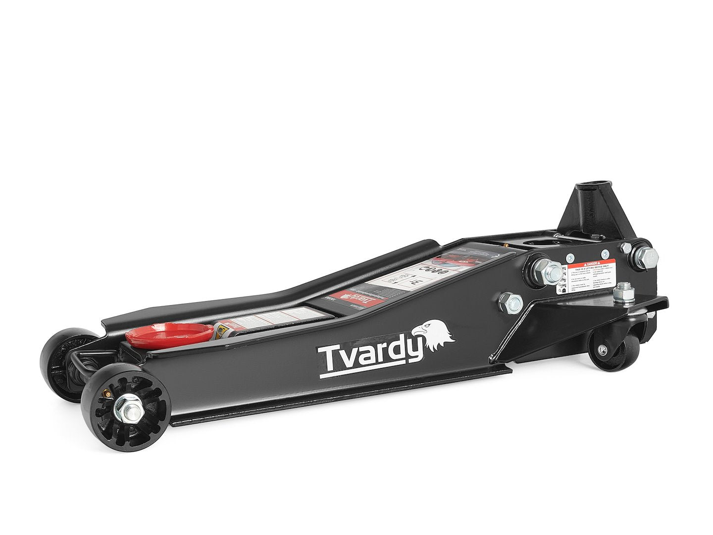 Cric sollevatore auto, martinetto idraulico professionale a carrello con profilo ribassato, 2/3 t, a doppio pistone, altezza di sollevamento 98–760 mm