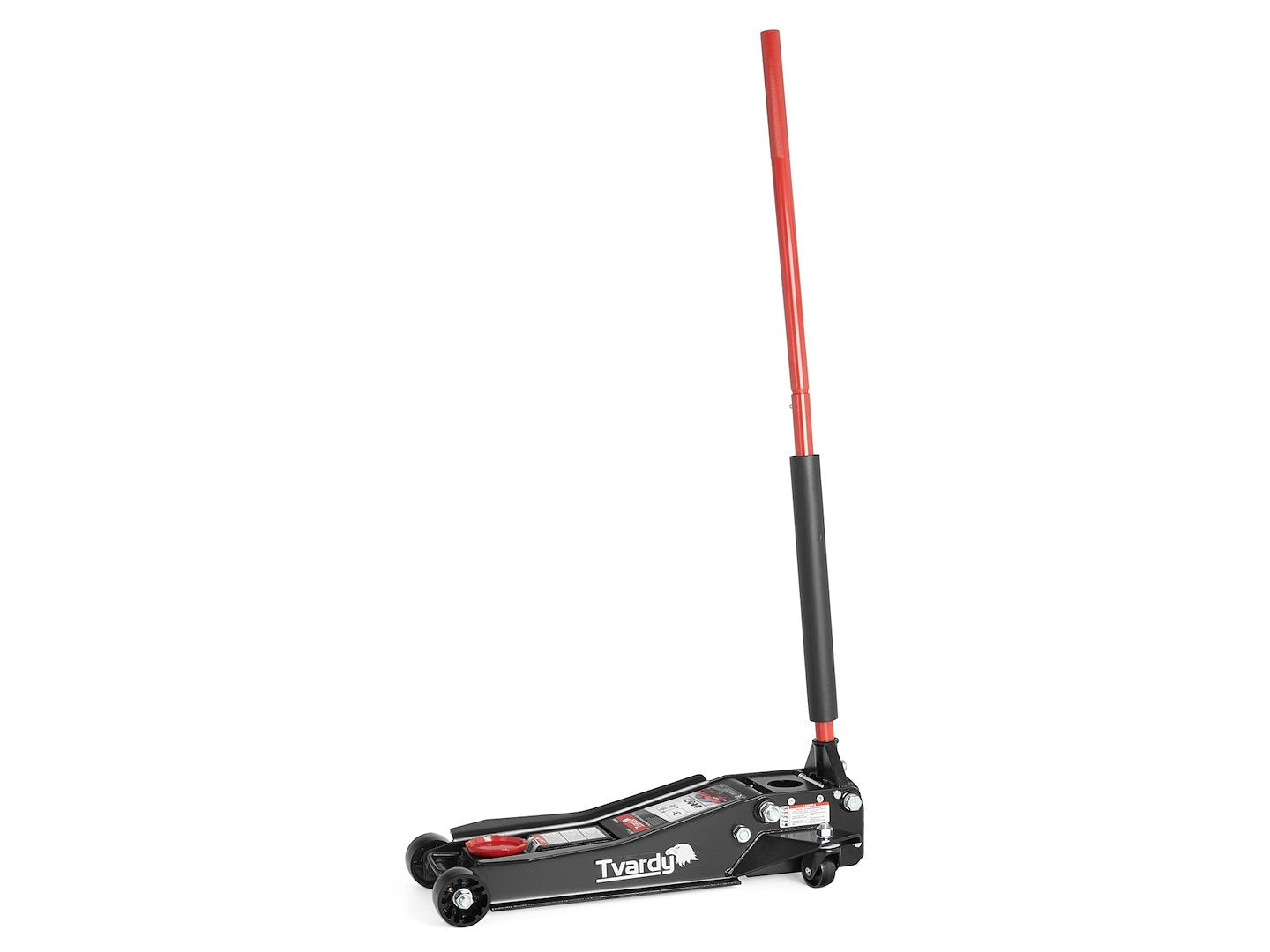 Cric sollevatore auto, martinetto idraulico professionale a carrello con profilo ribassato, 2/3 t, a doppio pistone, altezza di sollevamento 98–760 mm