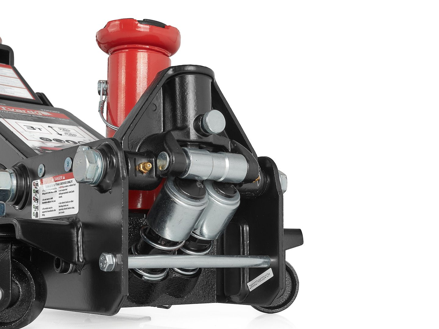 Cric sollevatore auto, martinetto idraulico professionale a carrello con profilo ribassato, 2/3 t, a doppio pistone, altezza di sollevamento 98–760 mm